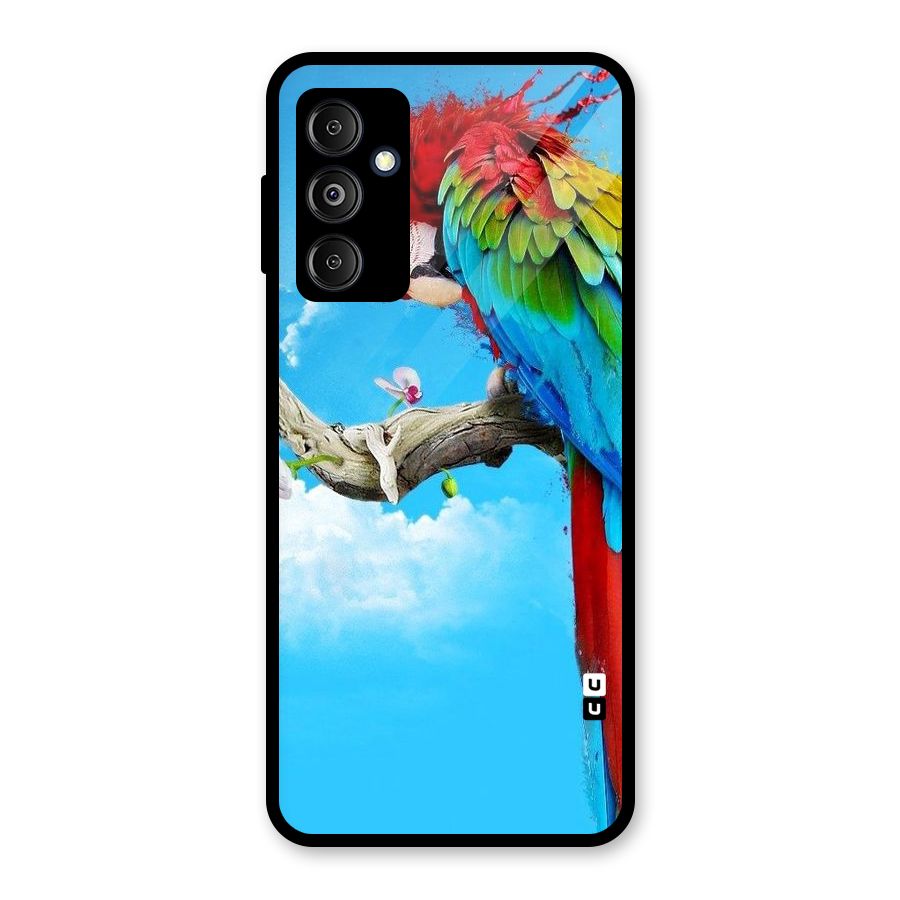 Sky Parrot Glass Back Case for Galaxy M14 5G