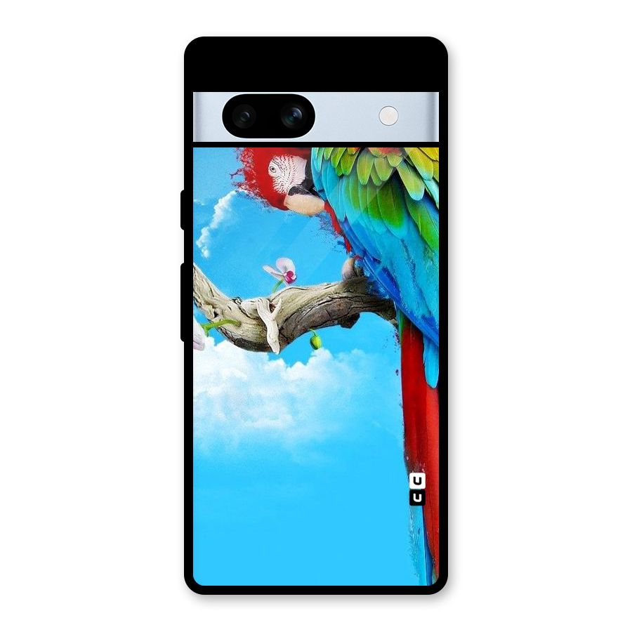 Sky Parrot Glass Back Case for Google Pixel 7a