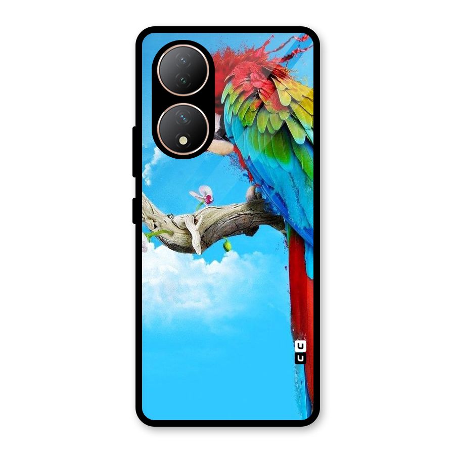 Sky Parrot Glass Back Case for Vivo Y100A