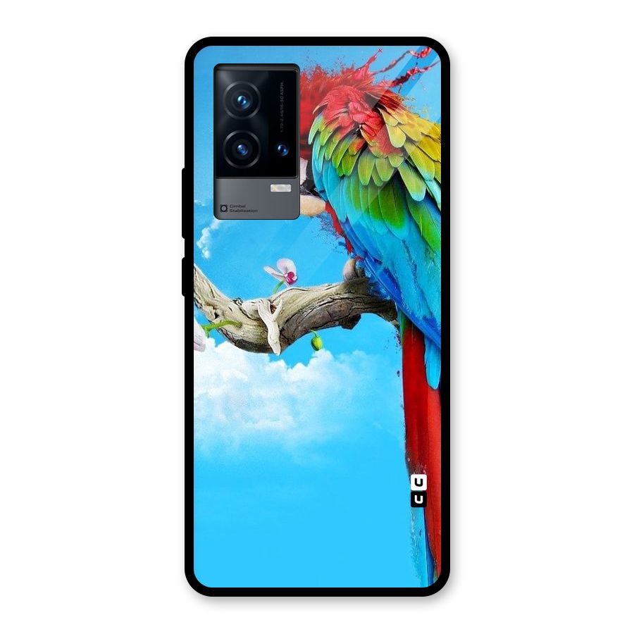Sky Parrot Glass Back Case for iQOO 9 5G