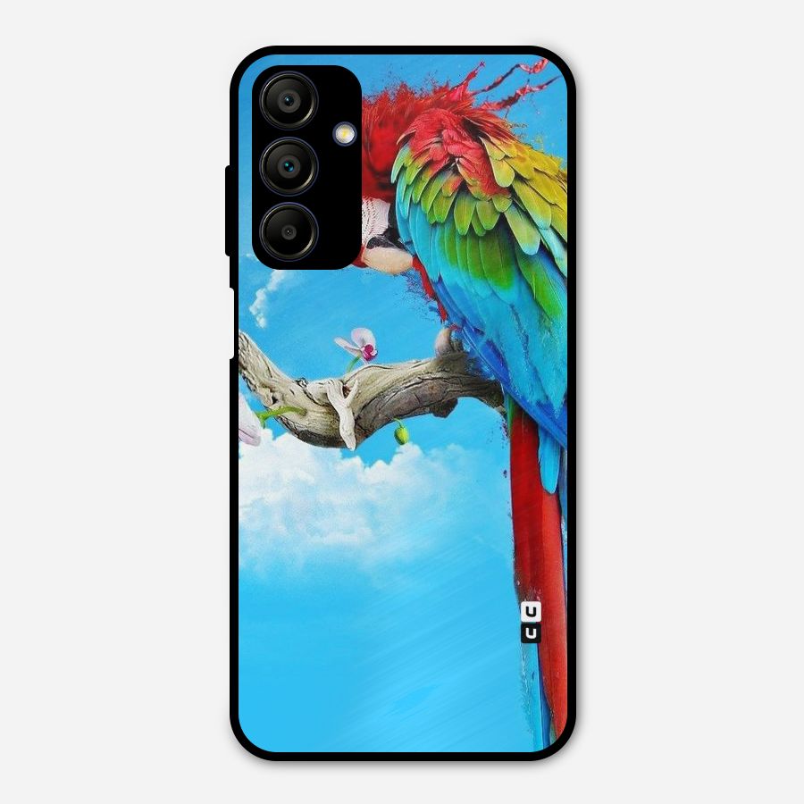 Sky Parrot Metal Back Case for Galaxy A15 5G