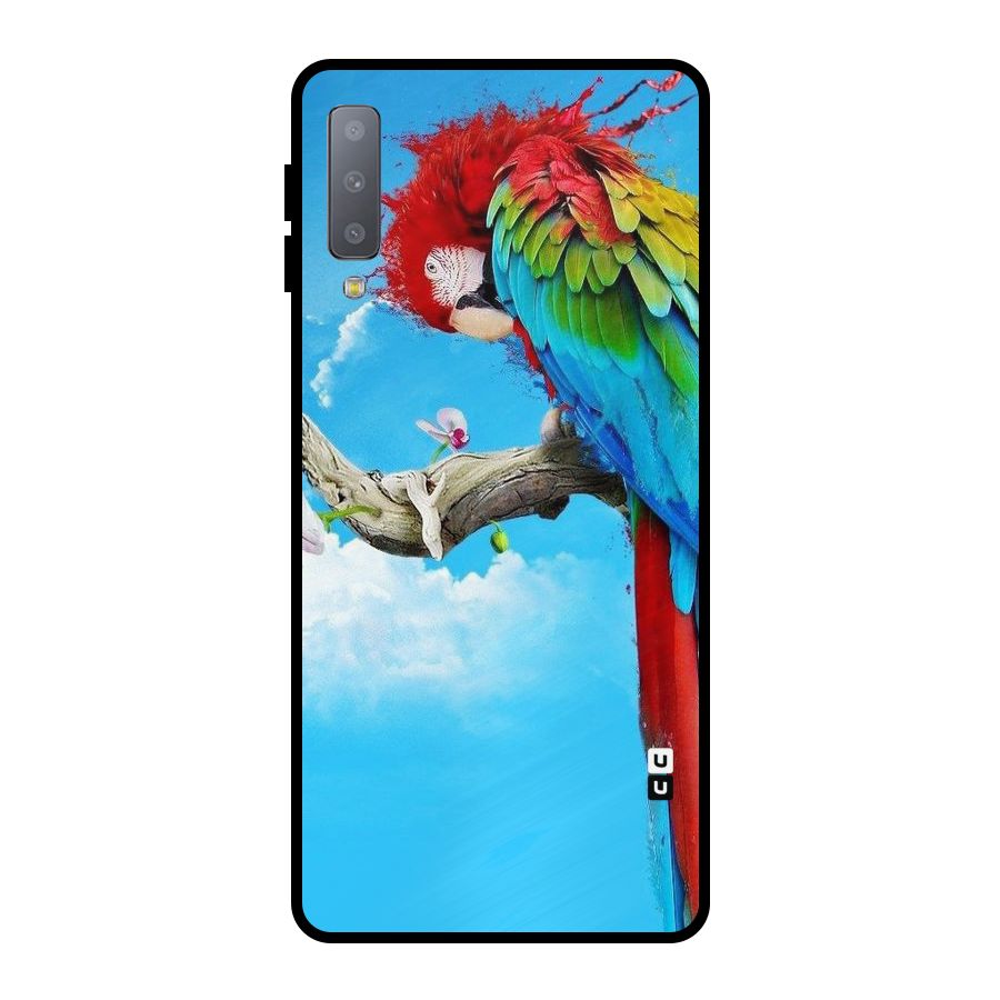 Sky Parrot Metal Back Case for Galaxy A7 (2018)
