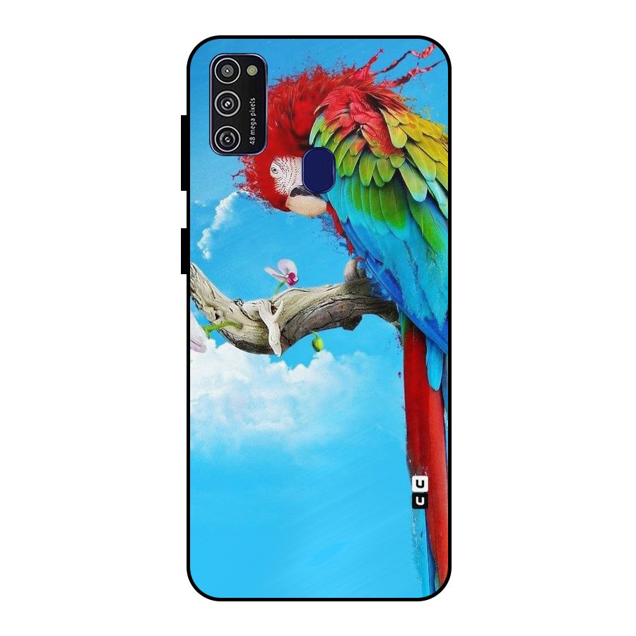 Sky Parrot Metal Back Case for Galaxy M21