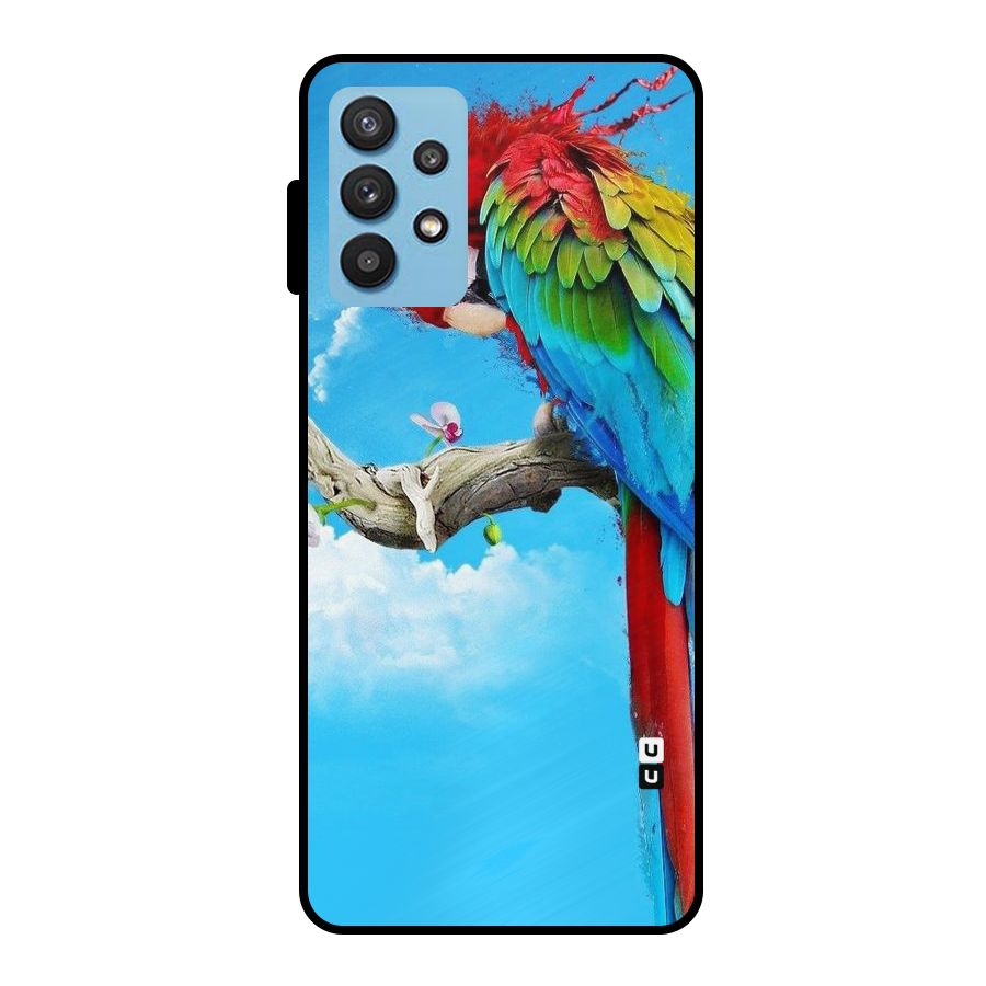 Sky Parrot Metal Back Case for Galaxy M32 5G