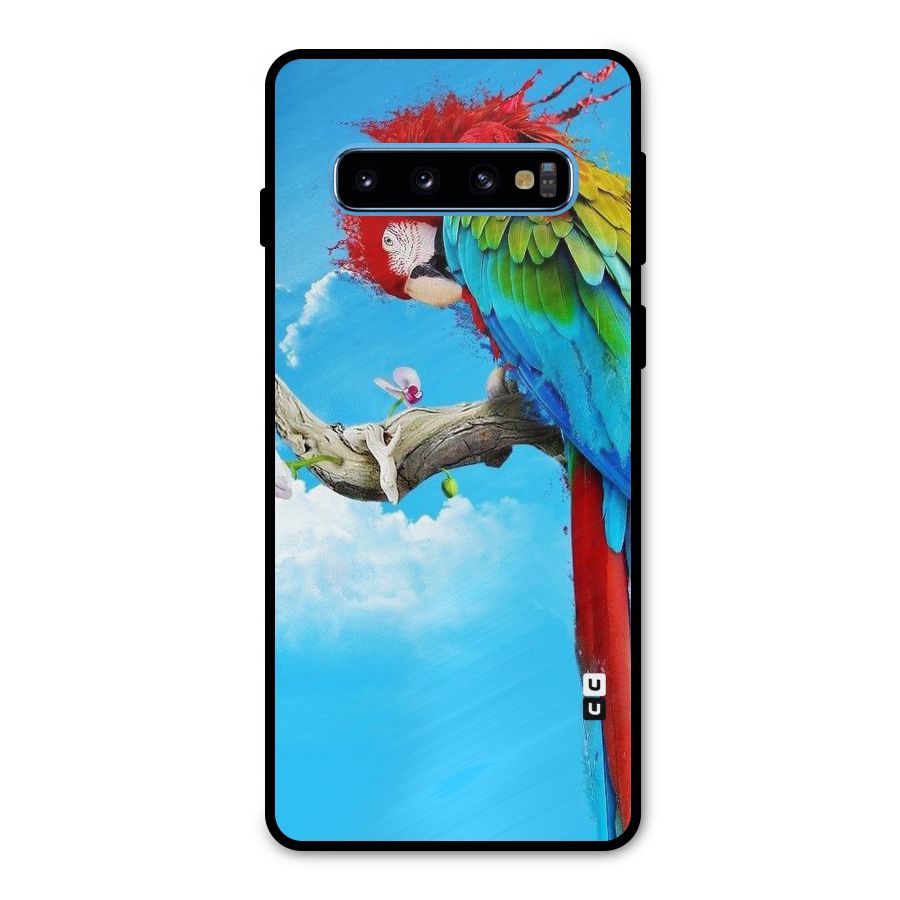 Sky Parrot Metal Back Case for Galaxy S10