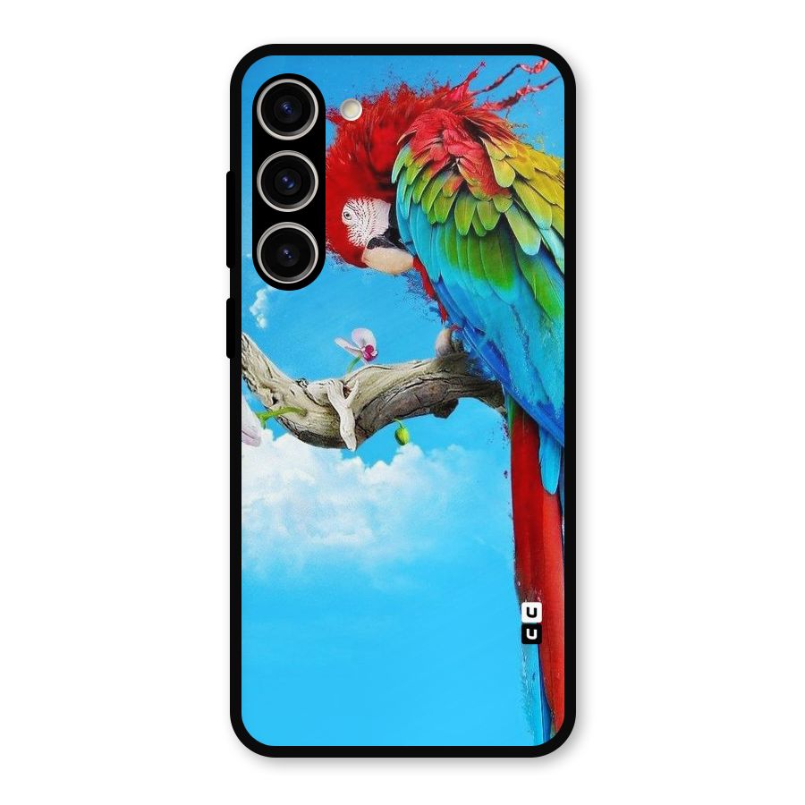 Sky Parrot Metal Back Case for Galaxy S23 Plus