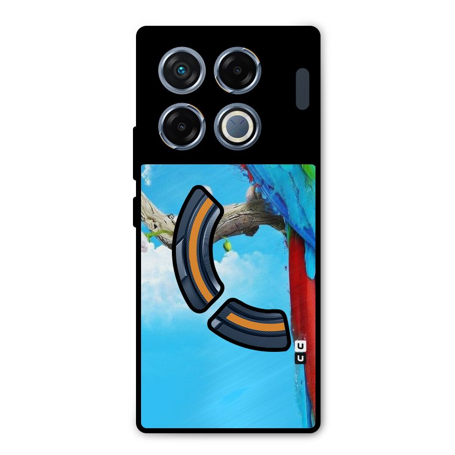 Sky Parrot Metal Back Case for Infinix GT 20 Pro