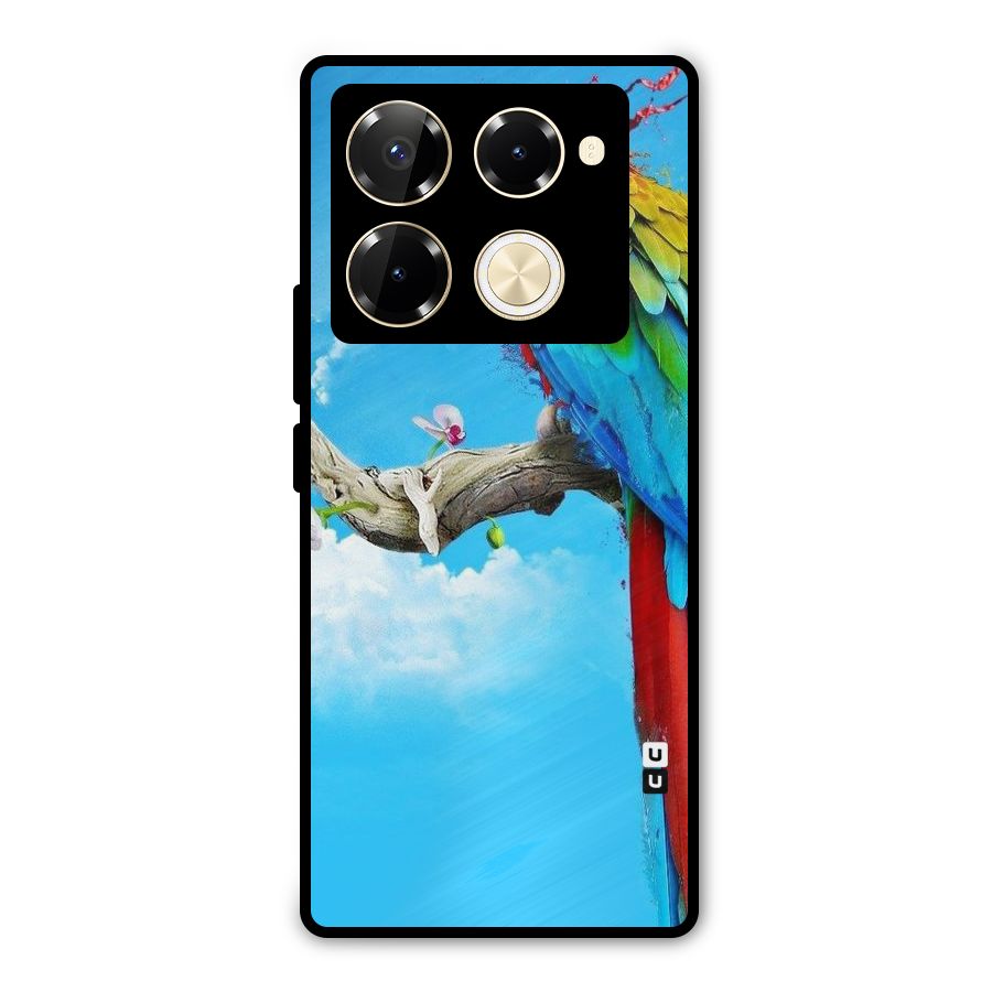 Sky Parrot Metal Back Case for Infinix Note 40 Pro Plus