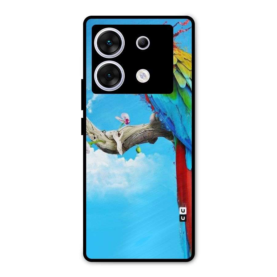 Sky Parrot Metal Back Case for Infinix Zero 30 5G
