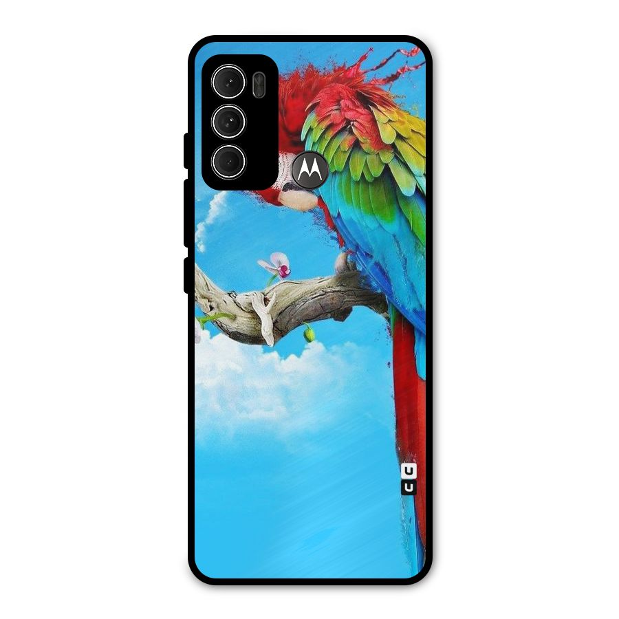 Sky Parrot Metal Back Case for Moto G60