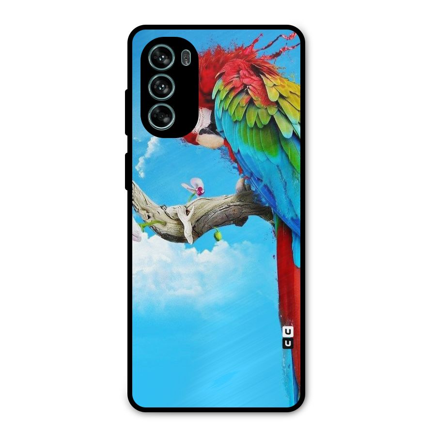 Sky Parrot Metal Back Case for Moto G62