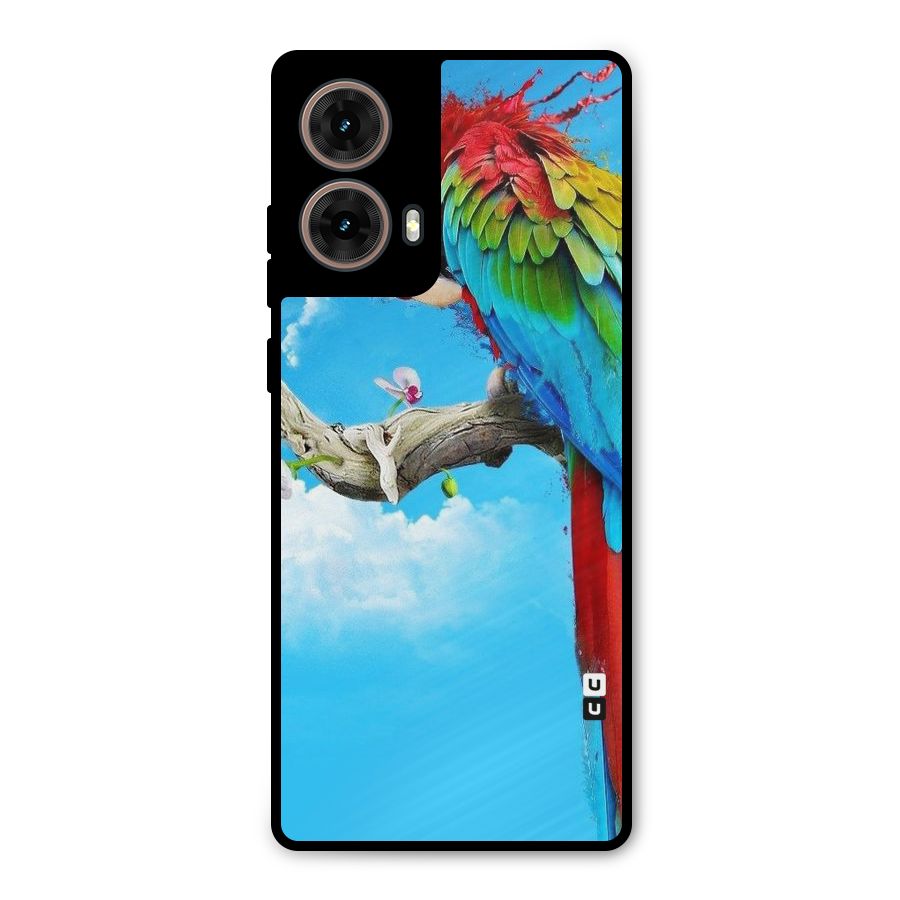 Sky Parrot Metal Back Case for Moto G85