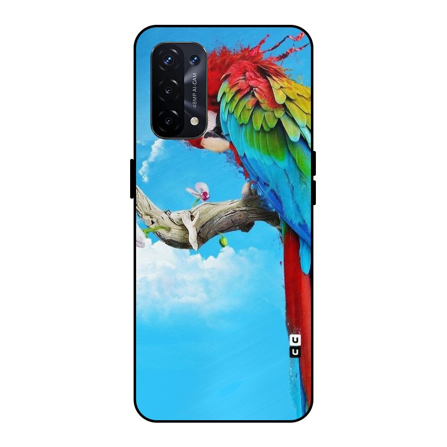 Sky Parrot Metal Back Case for Oppo A74 5G
