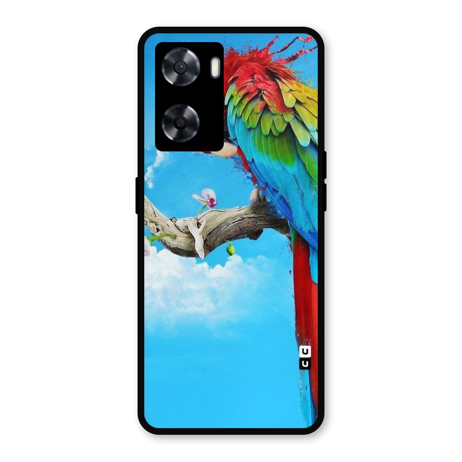 Sky Parrot Metal Back Case for Oppo A77