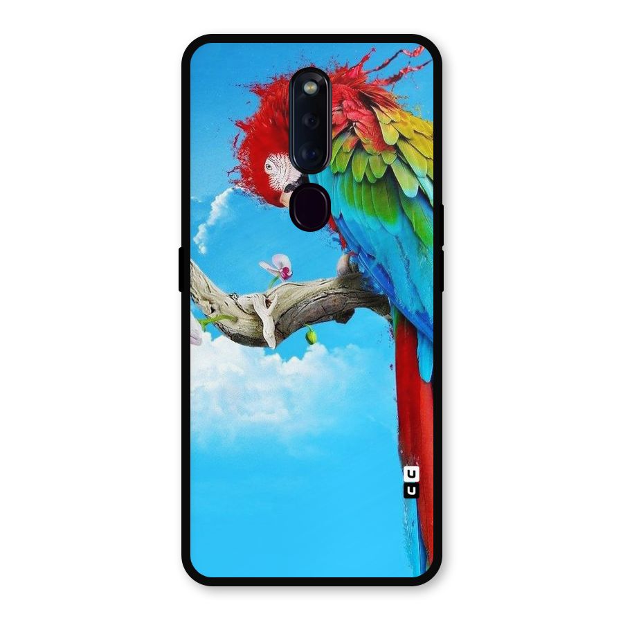 Sky Parrot Metal Back Case for Oppo F11 Pro