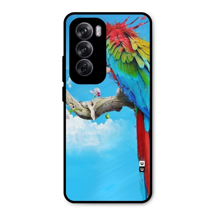 Sky Parrot Metal Back Case for Oppo Reno12 Pro
