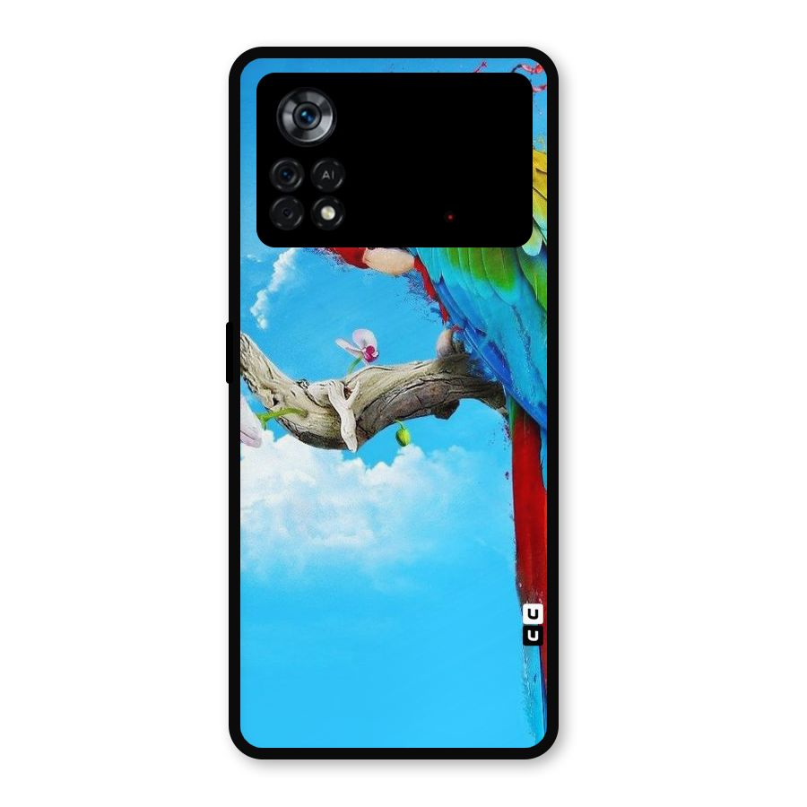 Sky Parrot Metal Back Case for Poco X4 Pro 5G
