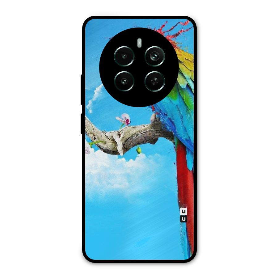 Sky Parrot Metal Back Case for Realme 12 Pro Plus