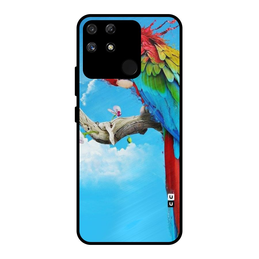 Sky Parrot Metal Back Case for Realme Narzo 50A