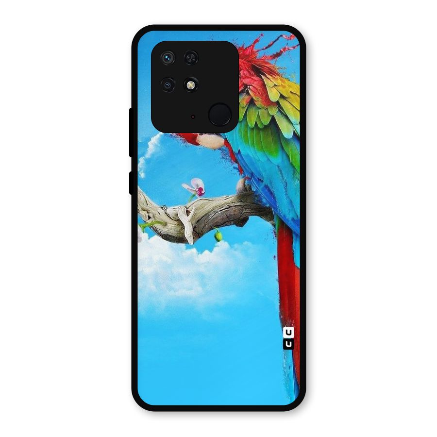 Sky Parrot Metal Back Case for Redmi 10