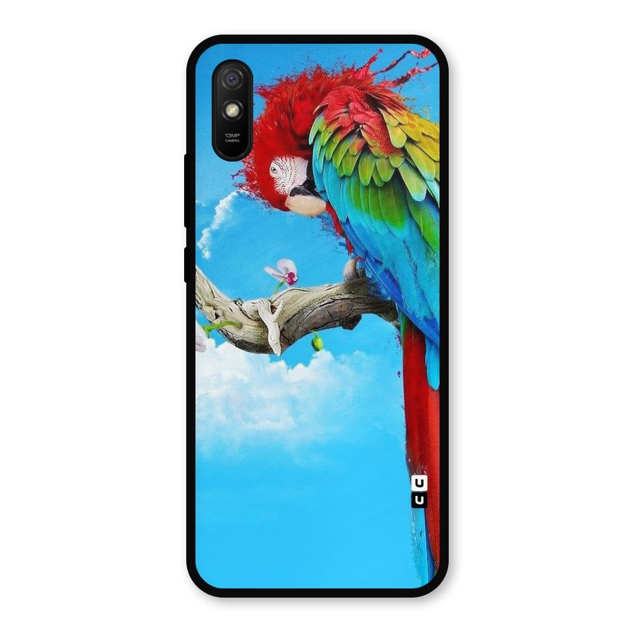 Sky Parrot Metal Back Case for Redmi 9i