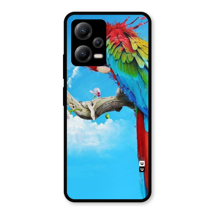 Sky Parrot Metal Back Case for Redmi Note 12 5G