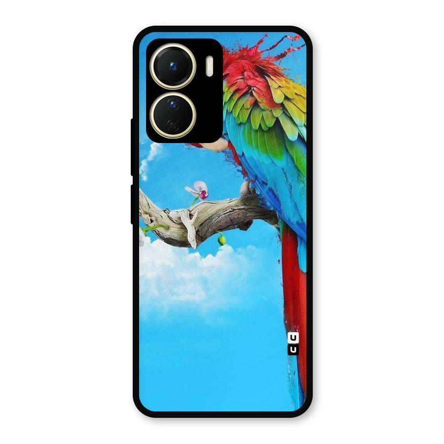 Sky Parrot Metal Back Case for Vivo T2x