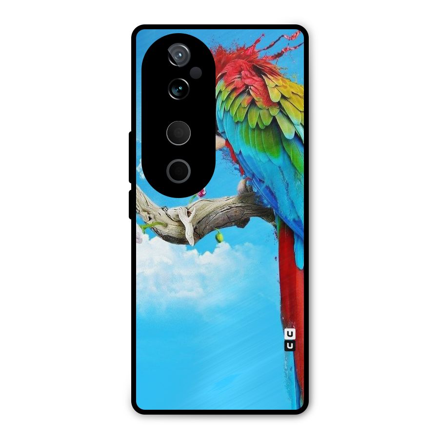 Sky Parrot Metal Back Case for Vivo T3 Ultra