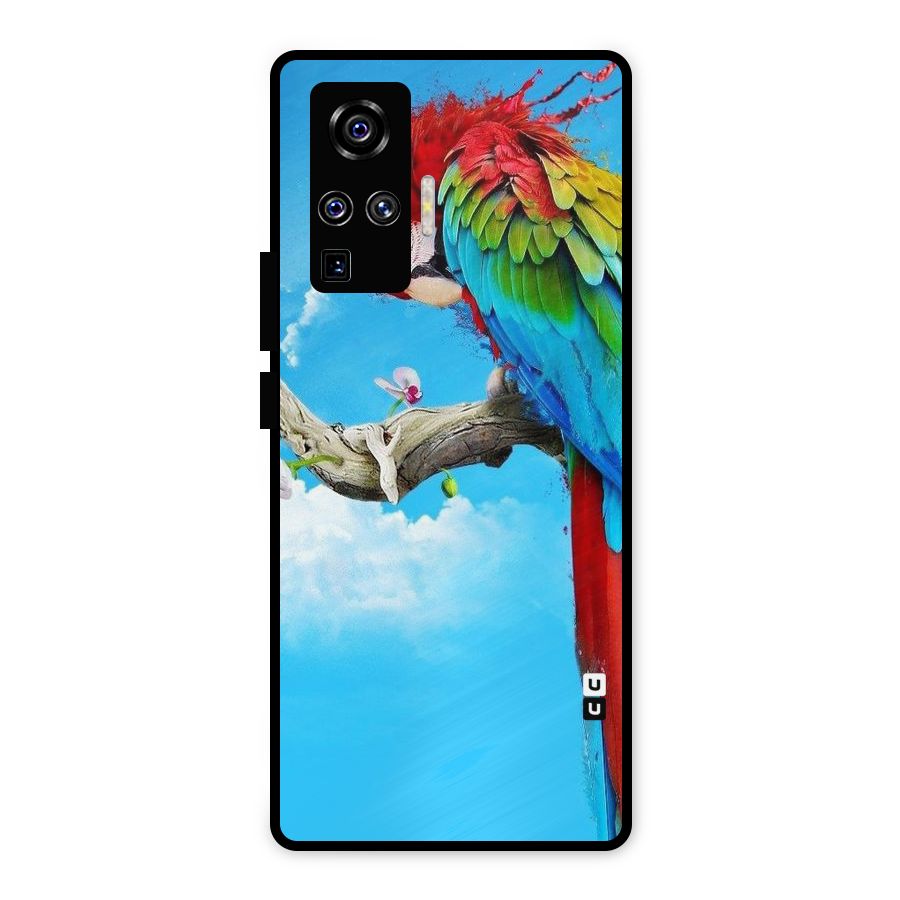 Sky Parrot Metal Back Case for Vivo X50 Pro