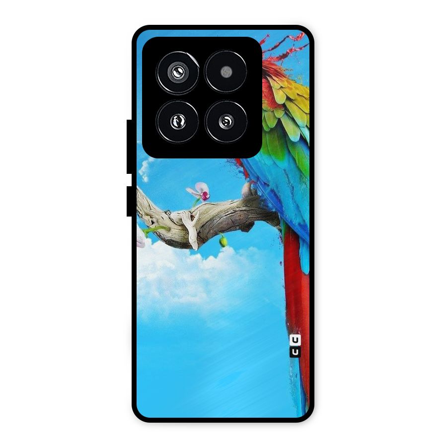 Sky Parrot Metal Back Case for Xiaomi 14 Pro