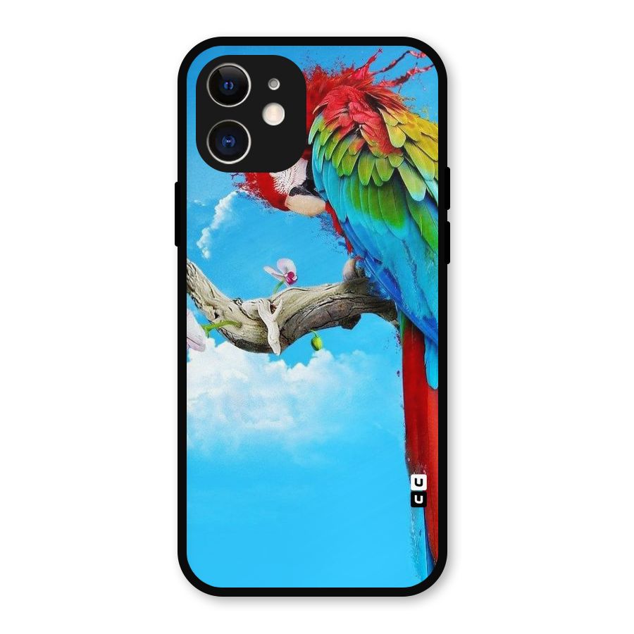 Sky Parrot Metal Back Case for iPhone 12