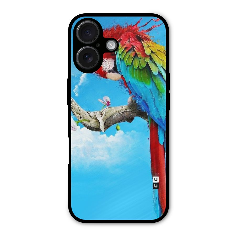 Sky Parrot Metal Back Case for iPhone 16