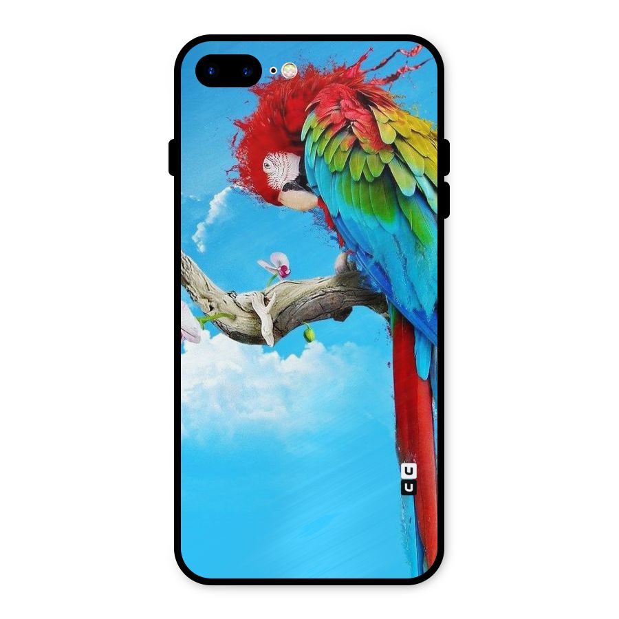 Sky Parrot Metal Back Case for iPhone 8 Plus