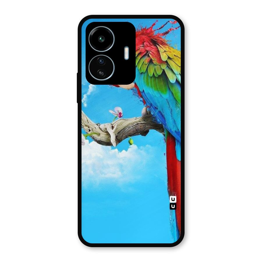 Sky Parrot Metal Back Case for vivo iQOO Z6 Lite 5G