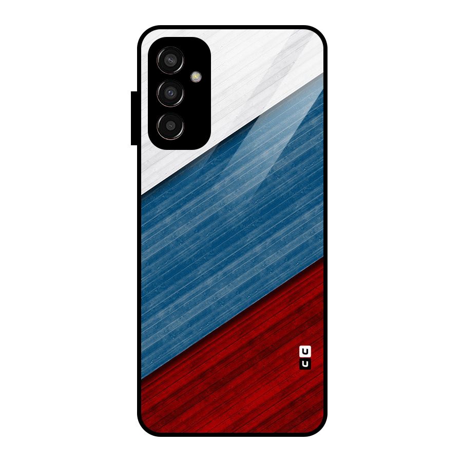 Slant Beautiful Stripe Glass Back Case for Galaxy F13