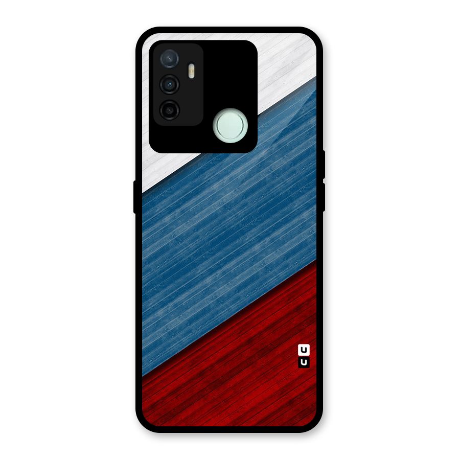 Slant Beautiful Stripe Glass Back Case for Oppo A53