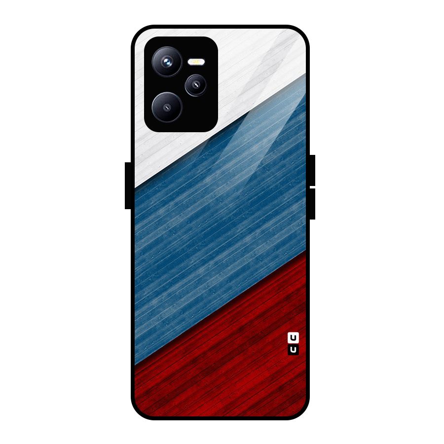 Slant Beautiful Stripe Glass Back Case for Realme C35