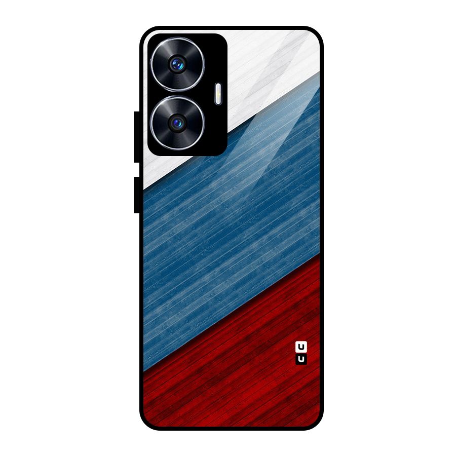 Slant Beautiful Stripe Glass Back Case for Realme Narzo N55