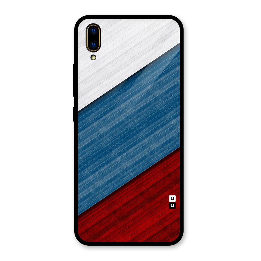 Slant Beautiful Stripe Glass Back Case for Vivo V11 Pro