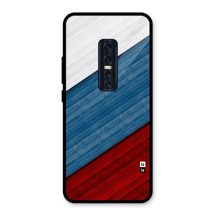 Slant Beautiful Stripe Glass Back Case for Vivo V17 Pro
