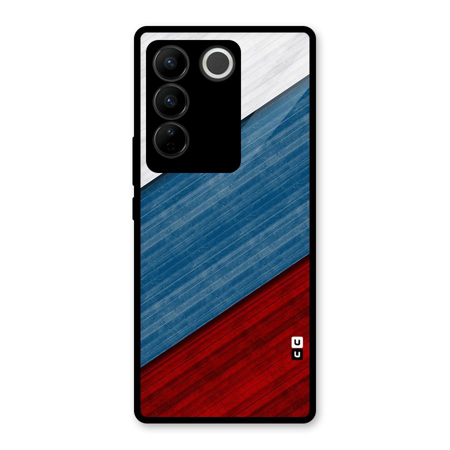 Slant Beautiful Stripe Glass Back Case for Vivo V27