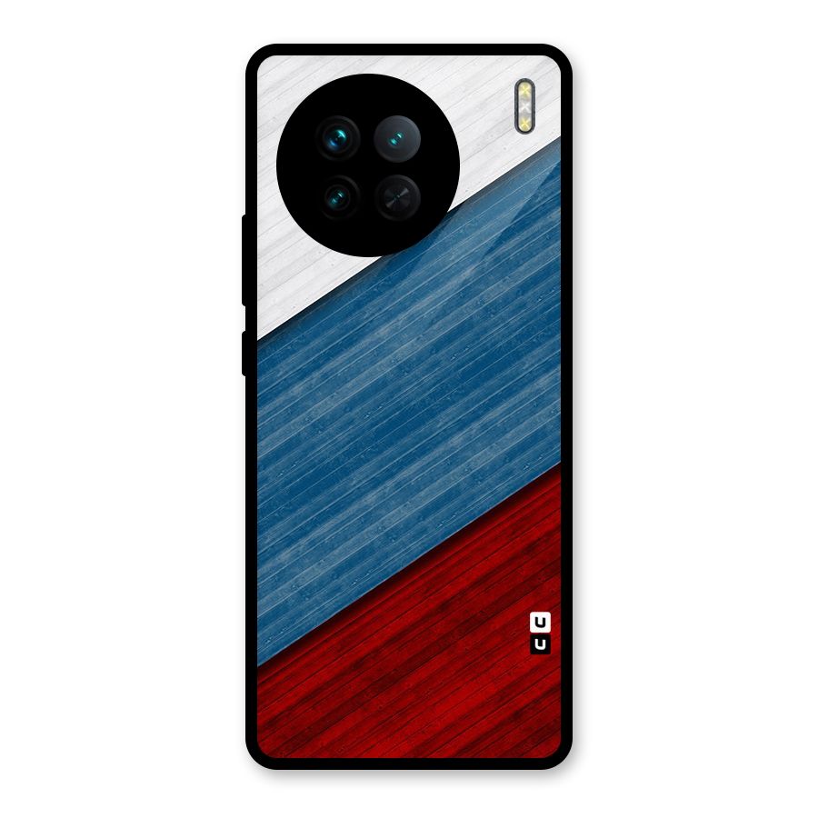 Slant Beautiful Stripe Glass Back Case for Vivo X90