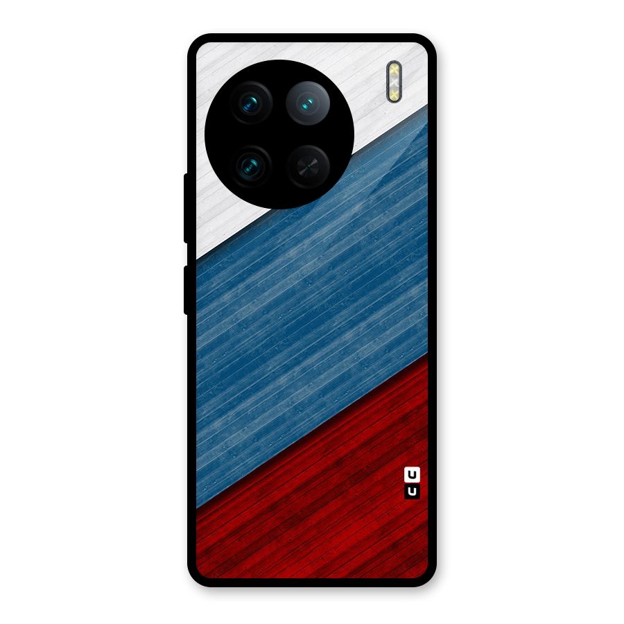 Slant Beautiful Stripe Glass Back Case for Vivo X90 Pro