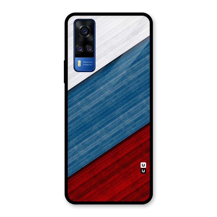 Slant Beautiful Stripe Glass Back Case for Vivo Y31