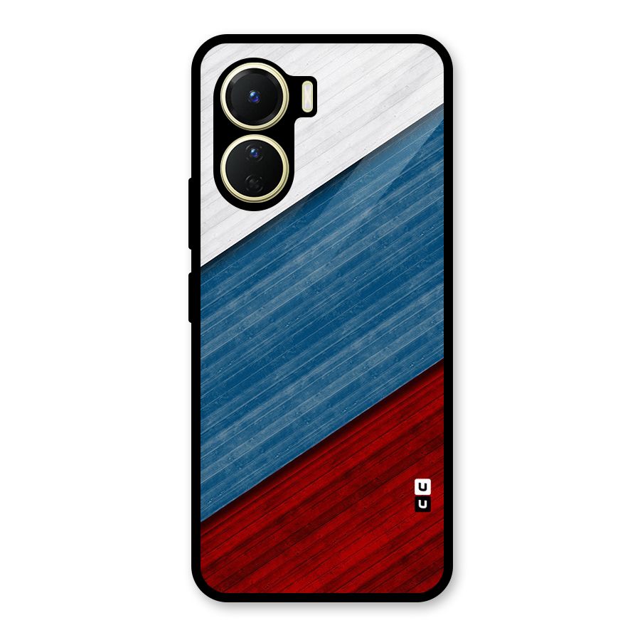 Slant Beautiful Stripe Glass Back Case for Vivo Y56