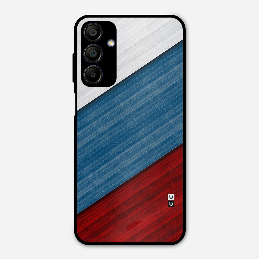 Slant Beautiful Stripe Metal Back Case for Galaxy A15 5G