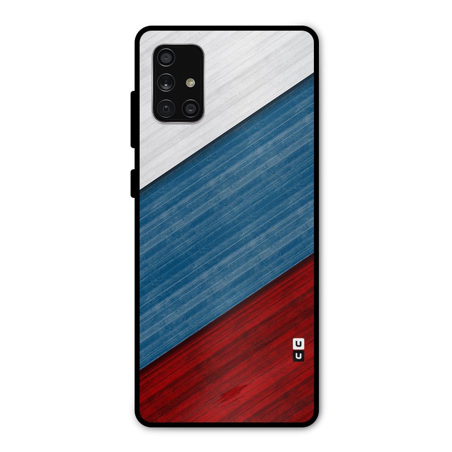 Slant Beautiful Stripe Metal Back Case for Galaxy A71