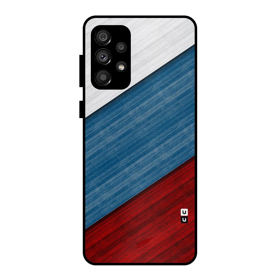 Slant Beautiful Stripe Metal Back Case for Galaxy A73 5G