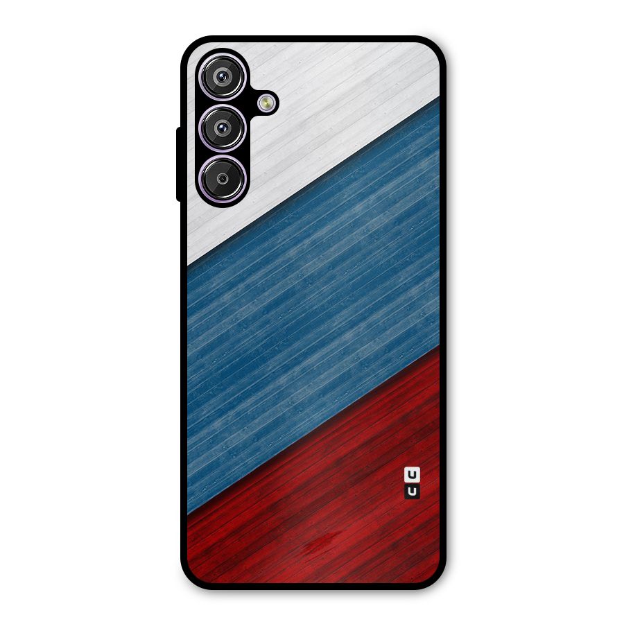 Slant Beautiful Stripe Metal Back Case for Galaxy M15