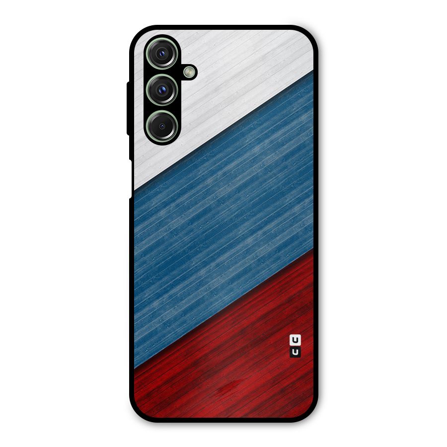 Slant Beautiful Stripe Metal Back Case for Galaxy M34